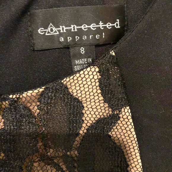 Connected Apparel Black/Nude Lace Dress, Size 8 NWOT. - Picture 3 of 3